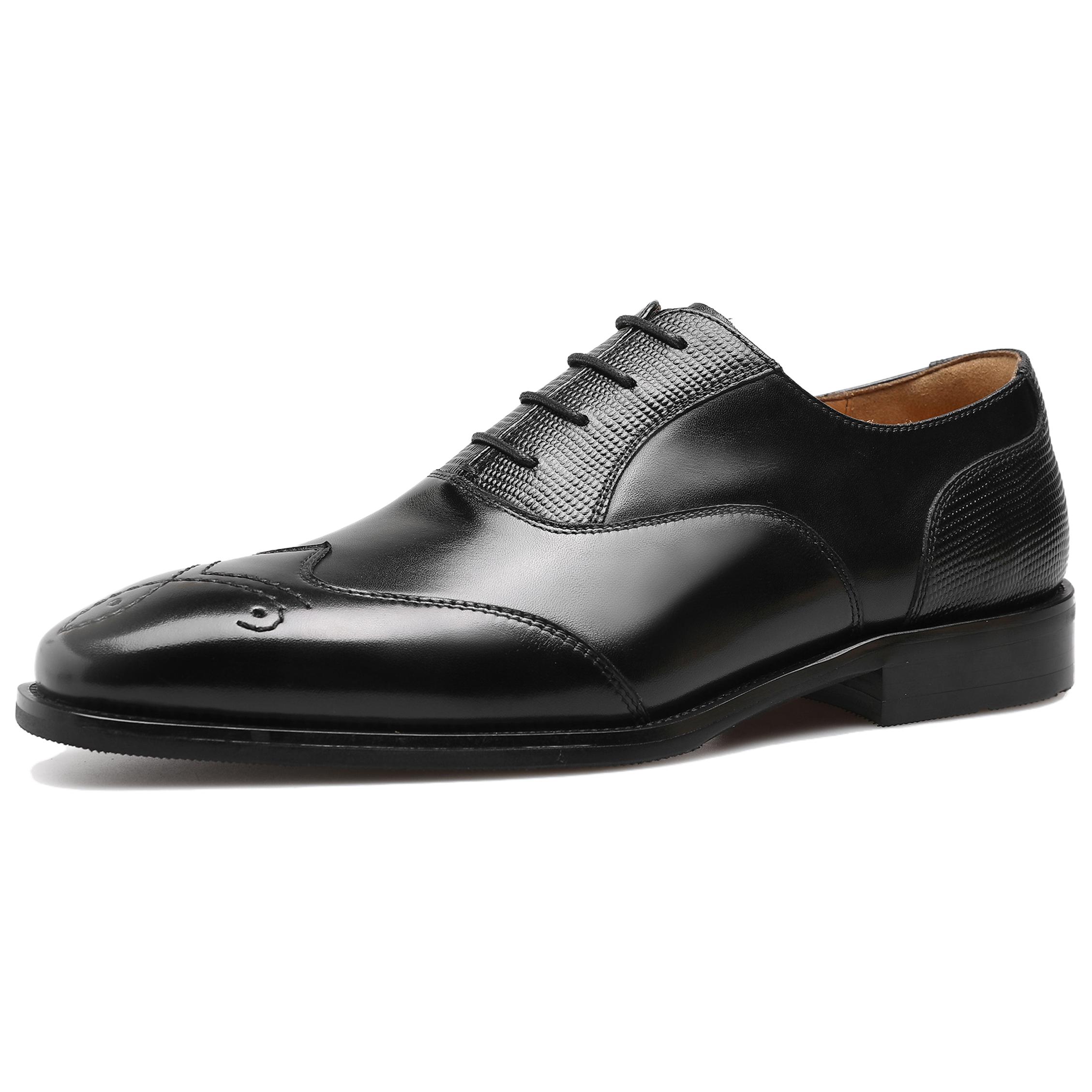 Desai Кожаные повседневные туфли мужские Low top Black, Jasper — фото 4