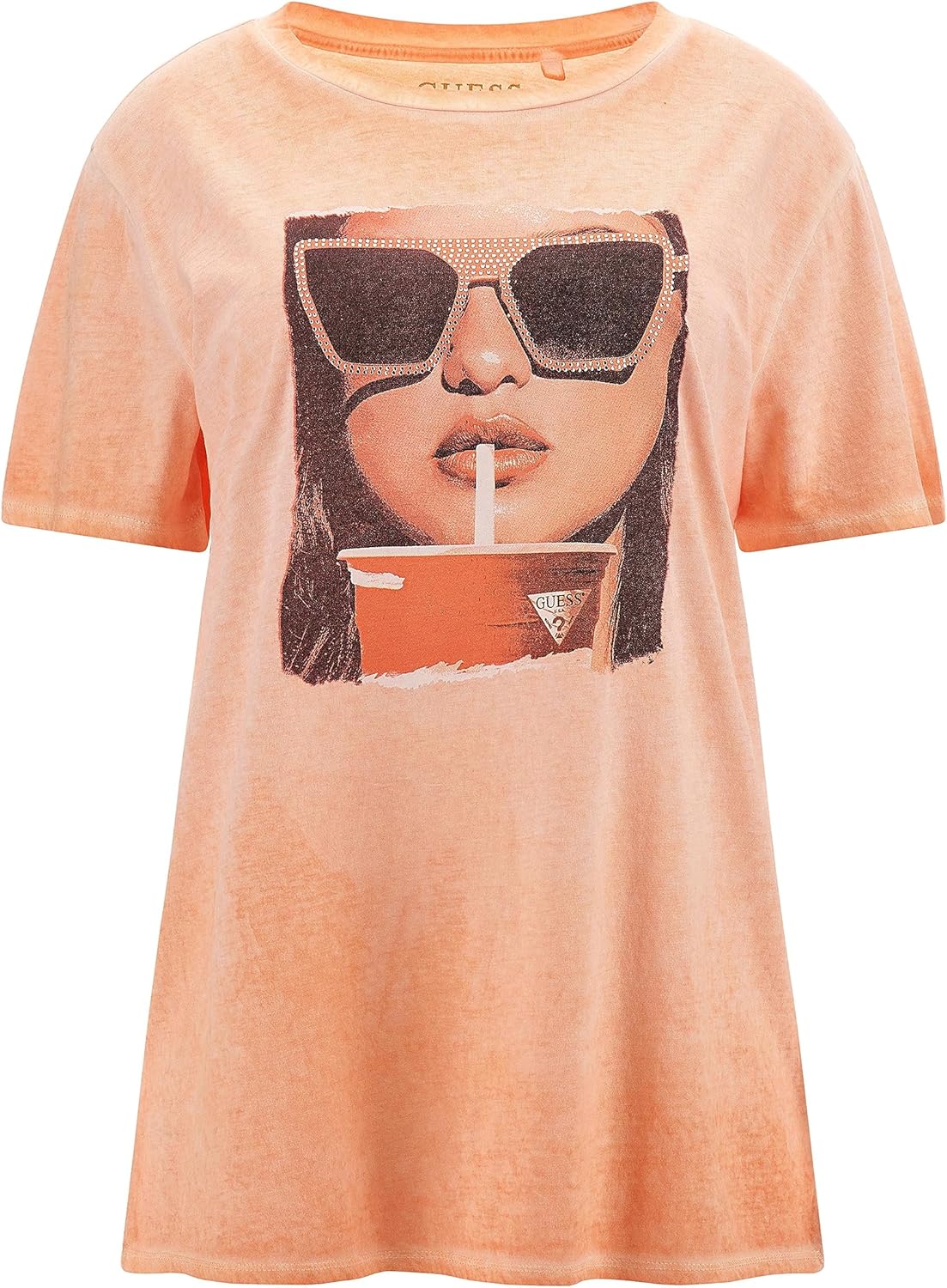 

Женская футболка Guess с коротким рукавом Red Cup Easy, Sun Stone Multi, Красный, Женская футболка Guess с коротким рукавом Red Cup Easy, Sun Stone Multi