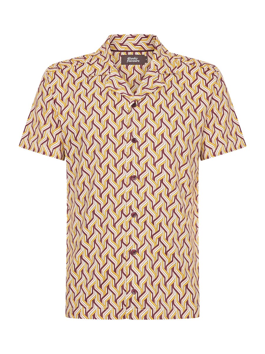 

Повседневная рубашка 4funkyflavours Regular fit Button Up Shirt East Of The Apple, бежевый