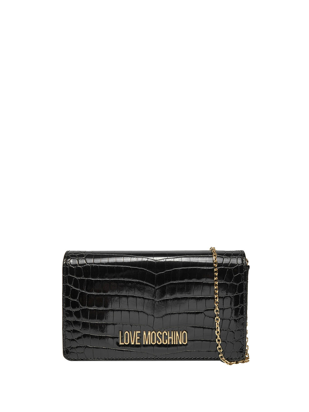 

Черная женская сумка через плечо Moschino