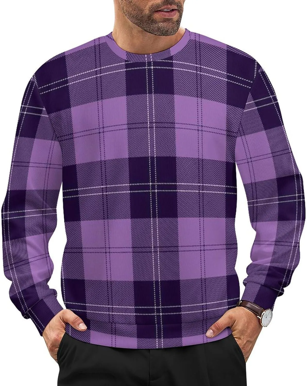 

Мужской мягкий свободный свитер с длинными рукавами Meaudiwes