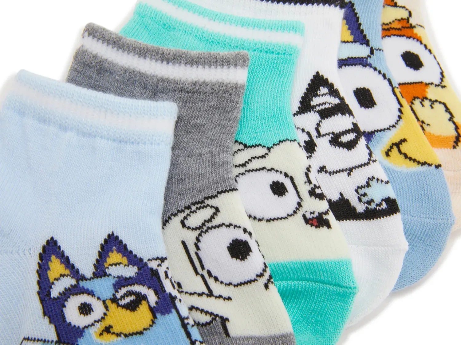 Детские носки Bluey Bluey - 6 шт. в упаковке, разноцветные — фото 2