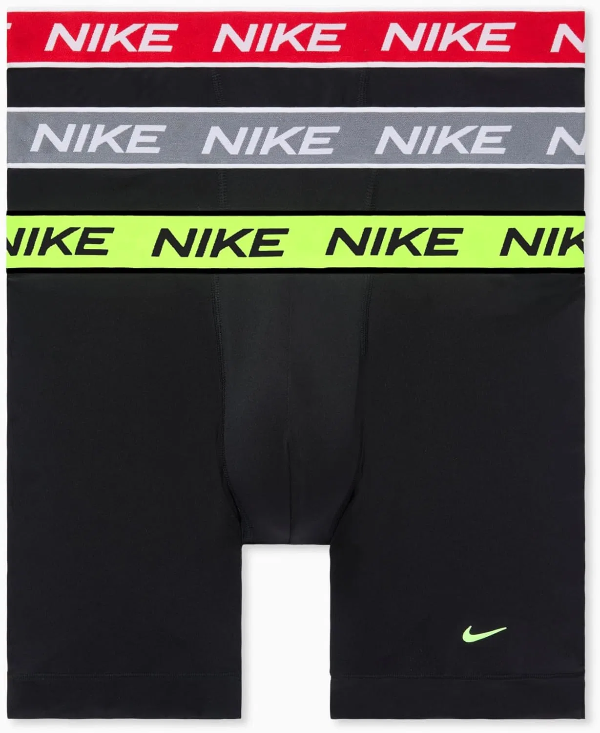 Боксеры повседневные Nike, черный с вольтом/холодным серым/университетским красным