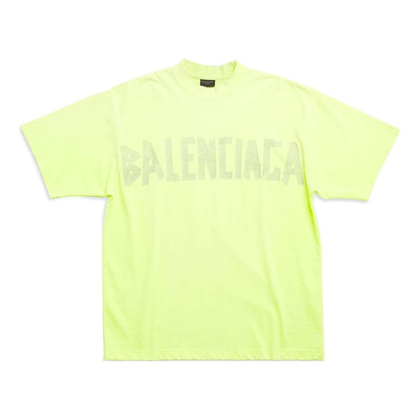 

Футболка tape type t-shirt medium fit 'fluo yellow' Balenciaga, желтый