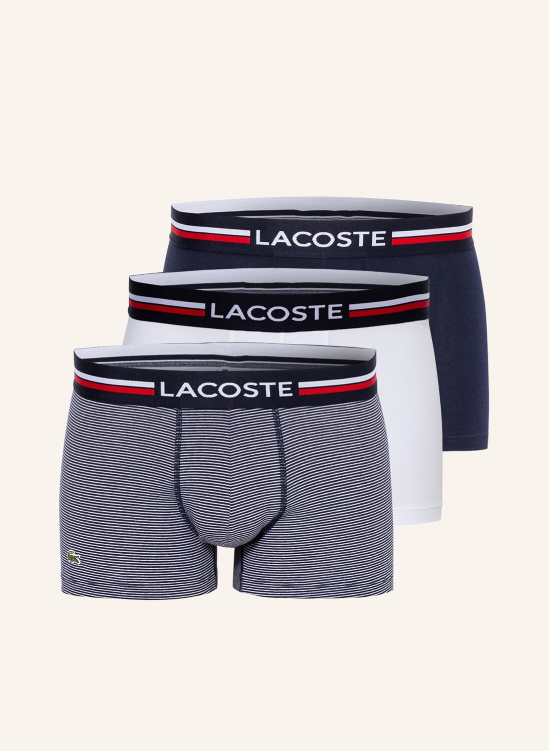 

3 пары боксеров Lacoste, синий