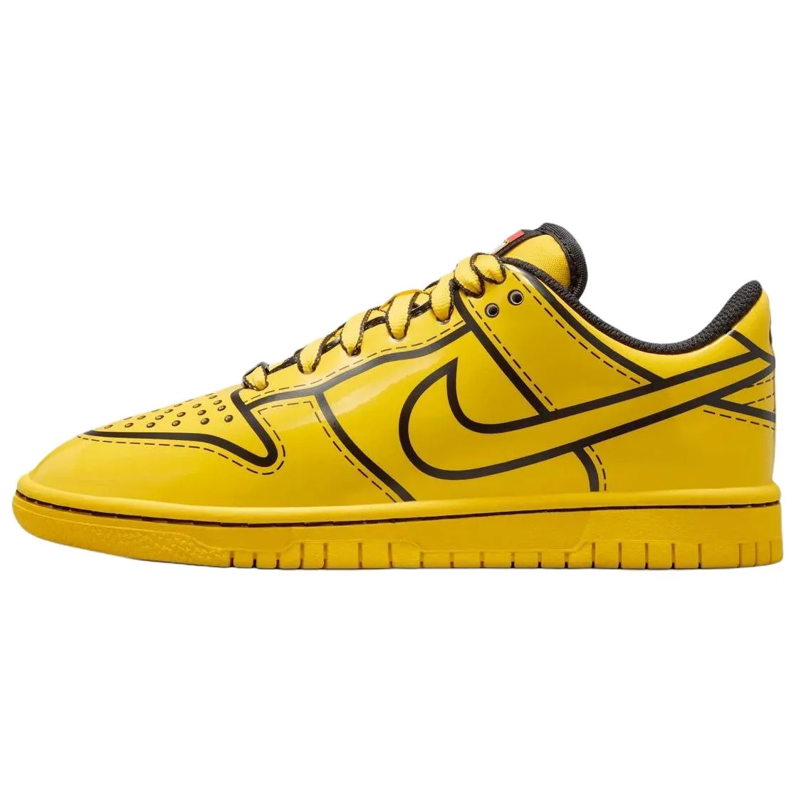 Nike LEGO Dunk Low детские скейтерские кроссовки ярко-желтые