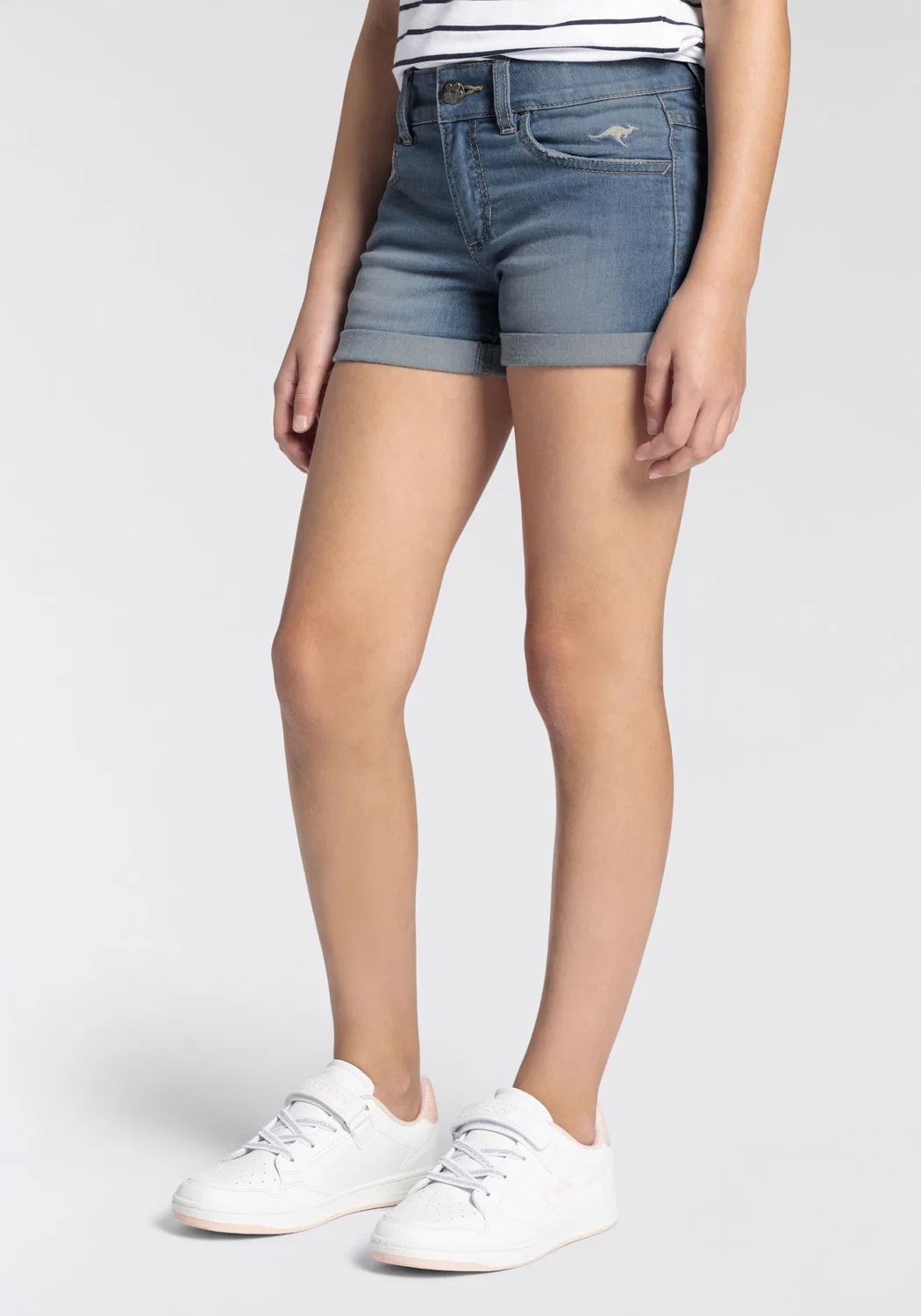 Шорты stretch, Kangaroos, mid blue — фото 4