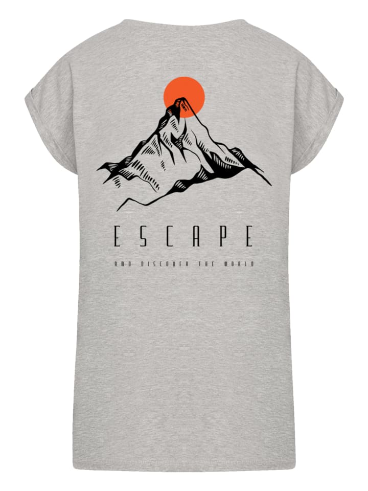 

Футболка с удлиненными плечами Escape Discover the World Mountain серого цвета в крапинку F4NT4STIC, Серый, Футболка с удлиненными плечами Escape Discover the World Mountain серого цвета в крапинку F4NT4STIC