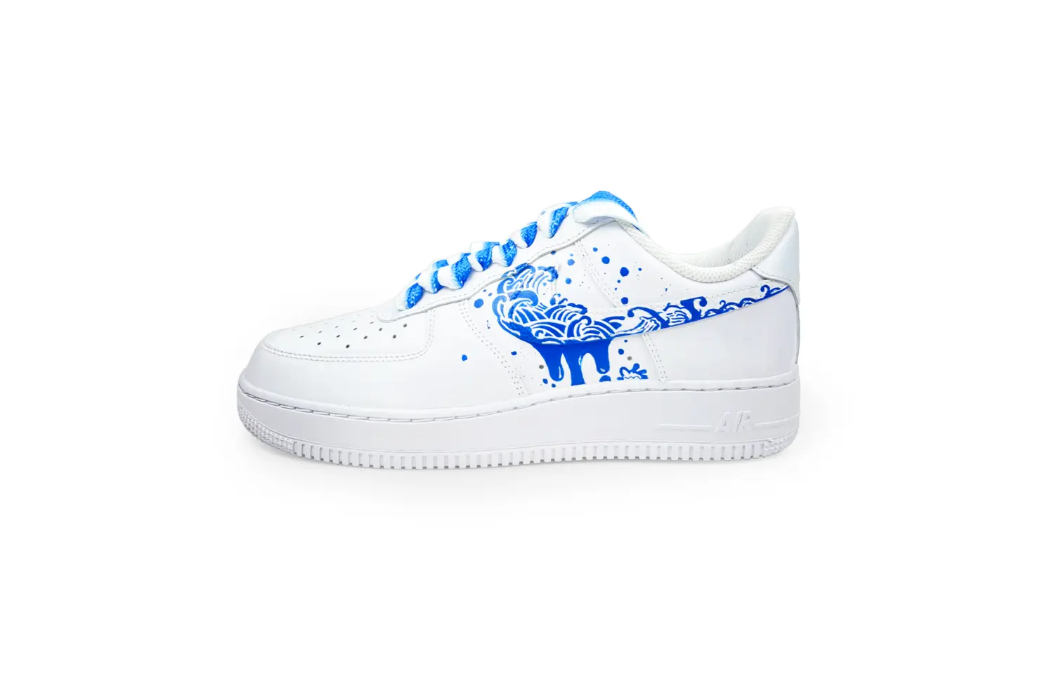 

Nike Кроссовки Air Force 1 Low-Top для скейтбординга в бело-голубой расцветке "Океанская гладь", цвет View The Vast Sea
