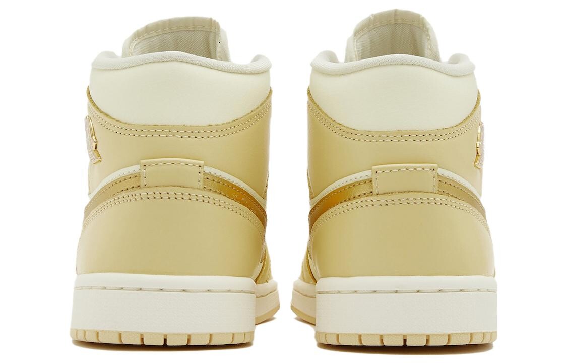 Jordan Air Jordan 1 винтажные баскетбольные кроссовки женские, Белый/Желтый — фото 4
