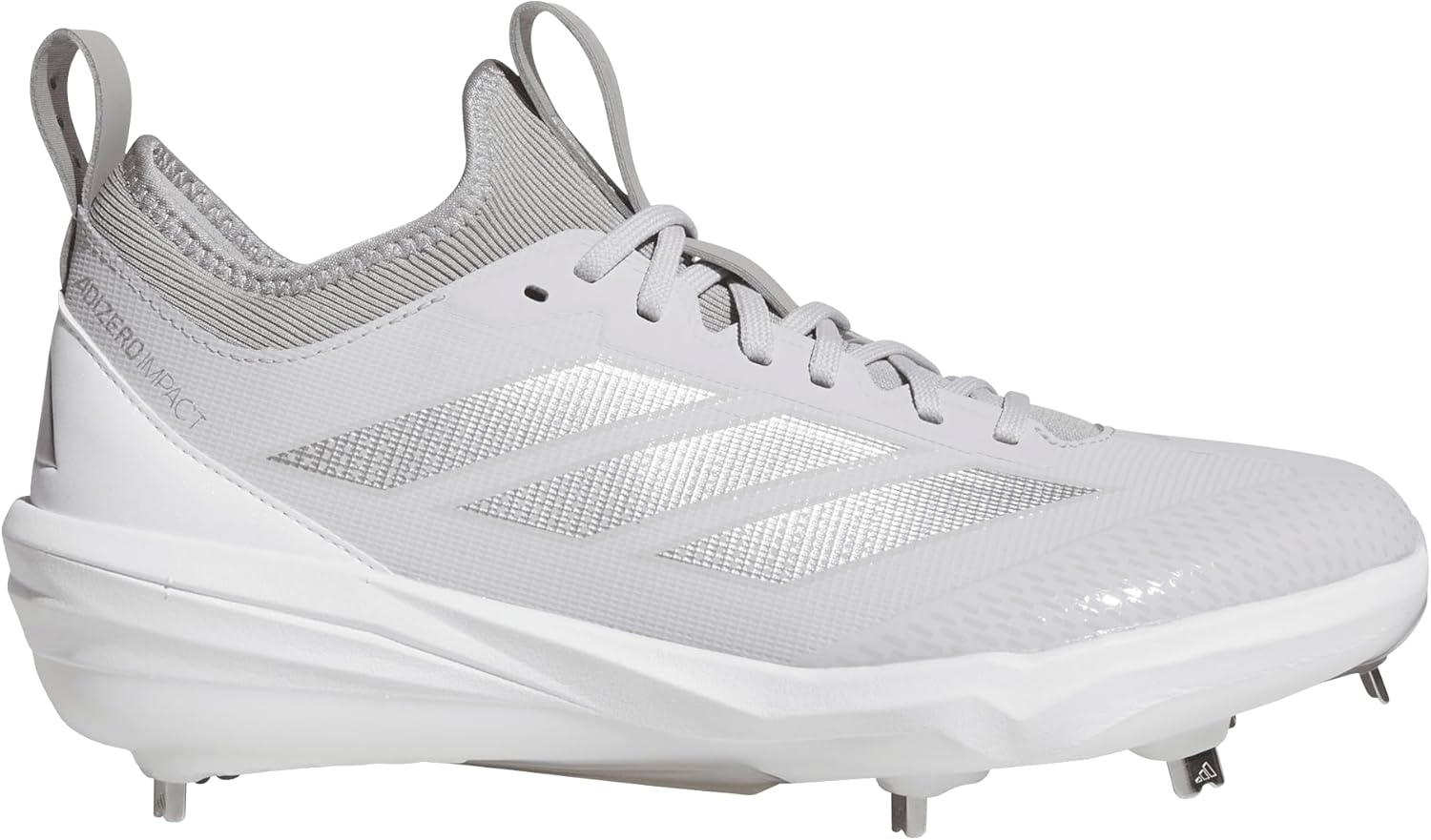 Мужские бейсбольные кроссовки Adidas Adizero Impact 2.0, белый/серый/светло-серый — фото 2