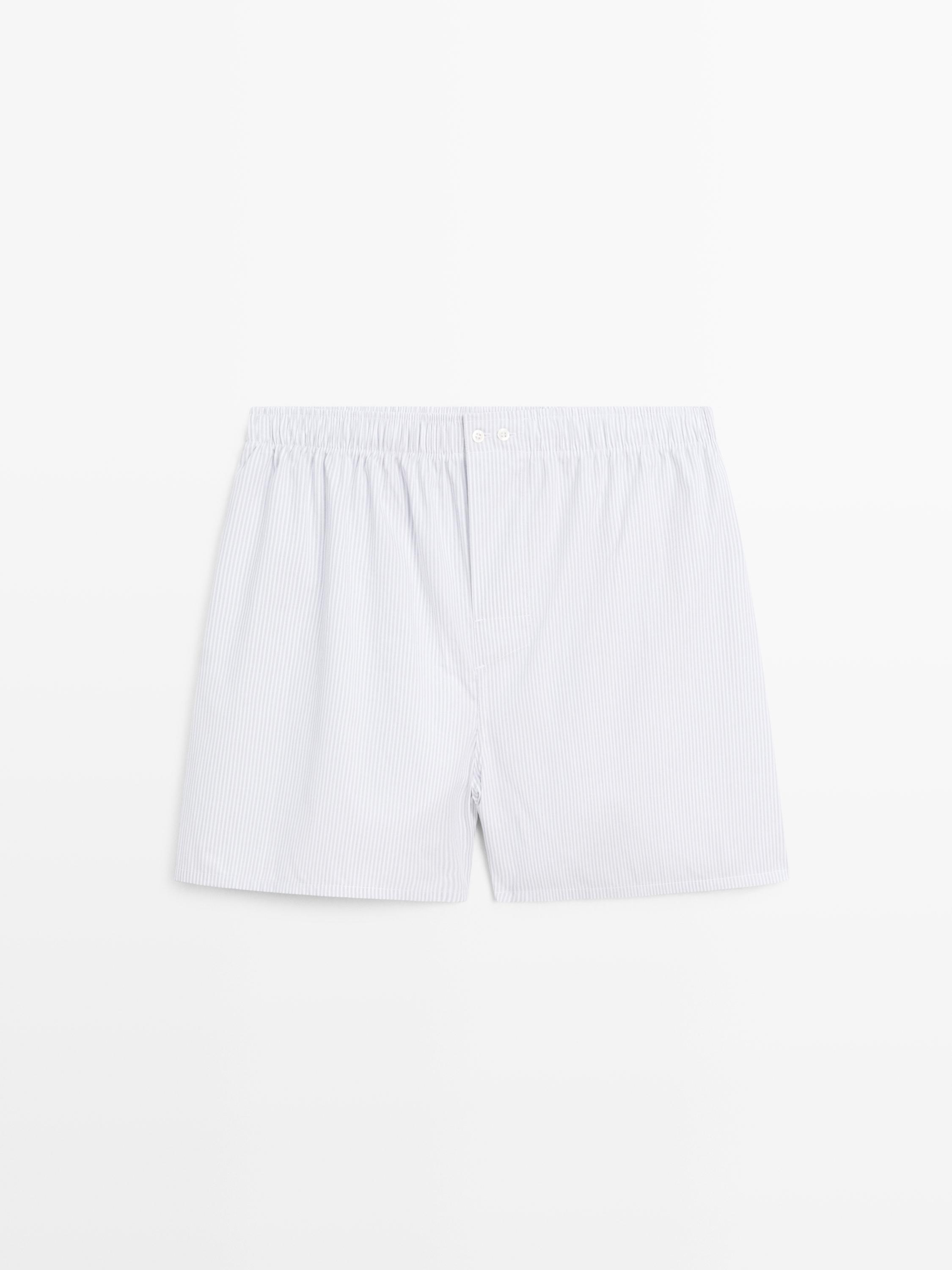 

Полосатые боксеры из 100% хлопка Massimo Dutti, grey