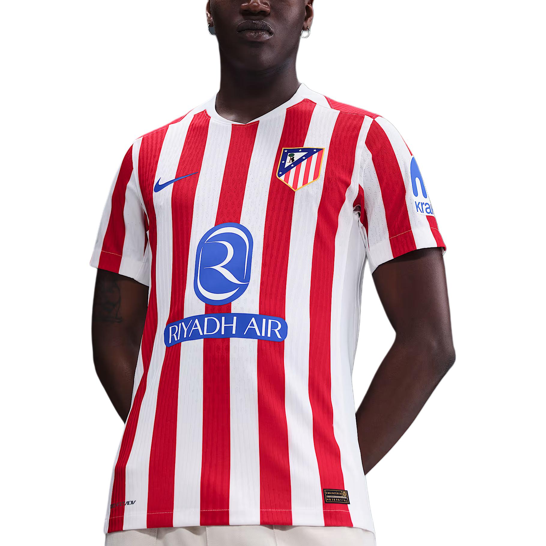 

Футболка Atlético Madrid 2025/26 Stadium Home Big Kids' Dri FIT Soccer Replica Jersey Nike, красно-белый