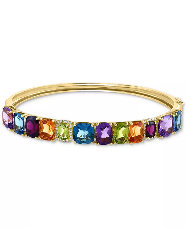 

Браслет Effy из золота 14 карат с драгоценными камнями (18-7/8 карата) и бриллиантами (1/6 карата) Effy Collection, multi-gemstone