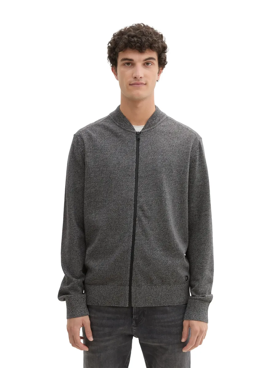 

Джинсовый кардиган TOM TAILOR на молнии Tom Tailor Denim, цвет Grey Tonal Mouline