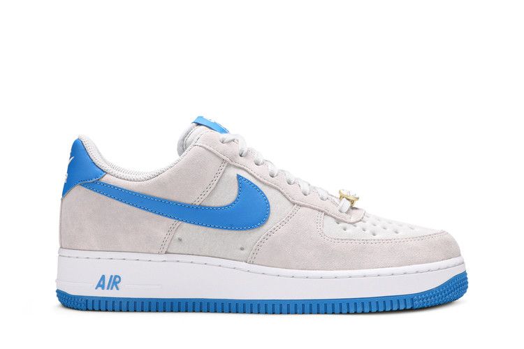 Кроссовки Nike Air Force 1 '07 LV8 EMB 'Grey Fog Light Photo Blue', белый — фото 2
