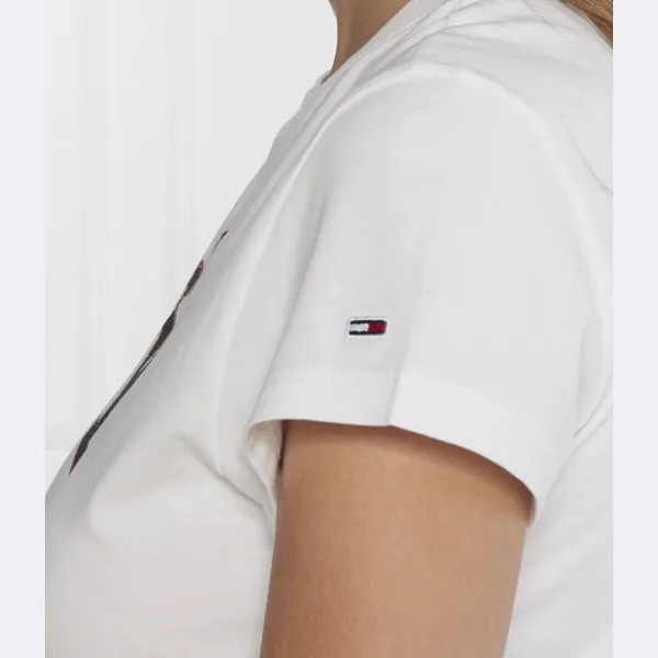 Укороченная футболка Lux университетского кроя Tommy Hilfiger, белый — фото 4