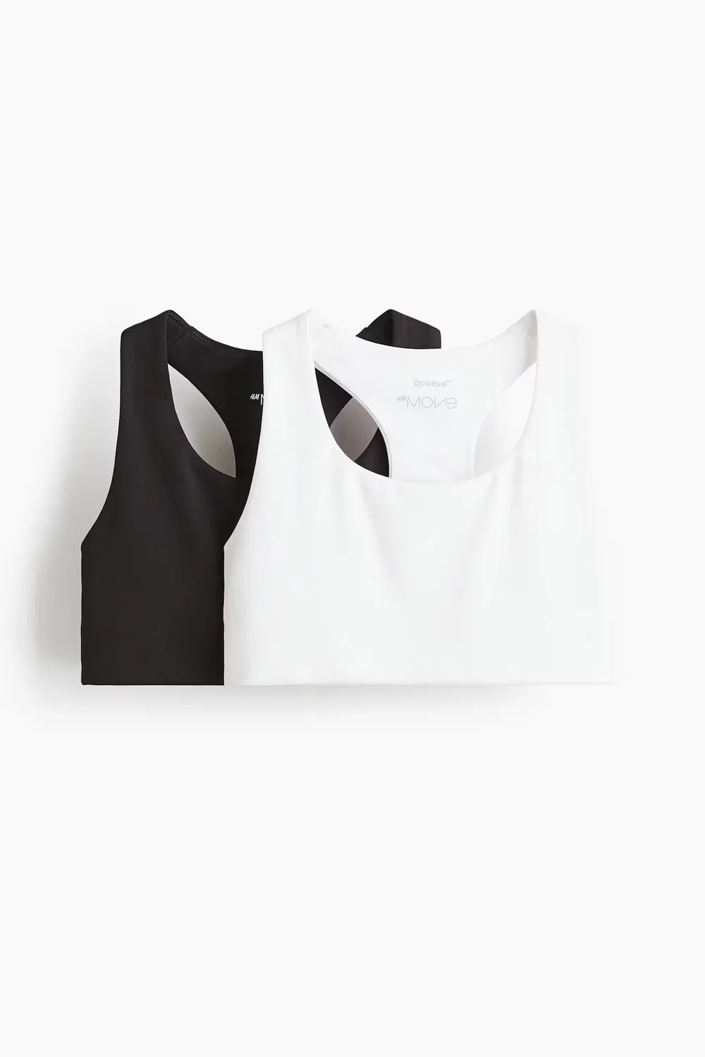 Комплект из 2 спортивных футболок с технологией DryMove H&M, Schwarz/Weiß