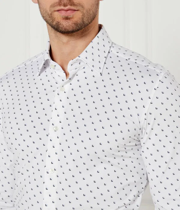 Мужская рубашка с длинным рукавом P-Hank-Kent Slim Fit BOSS, белый — фото 4