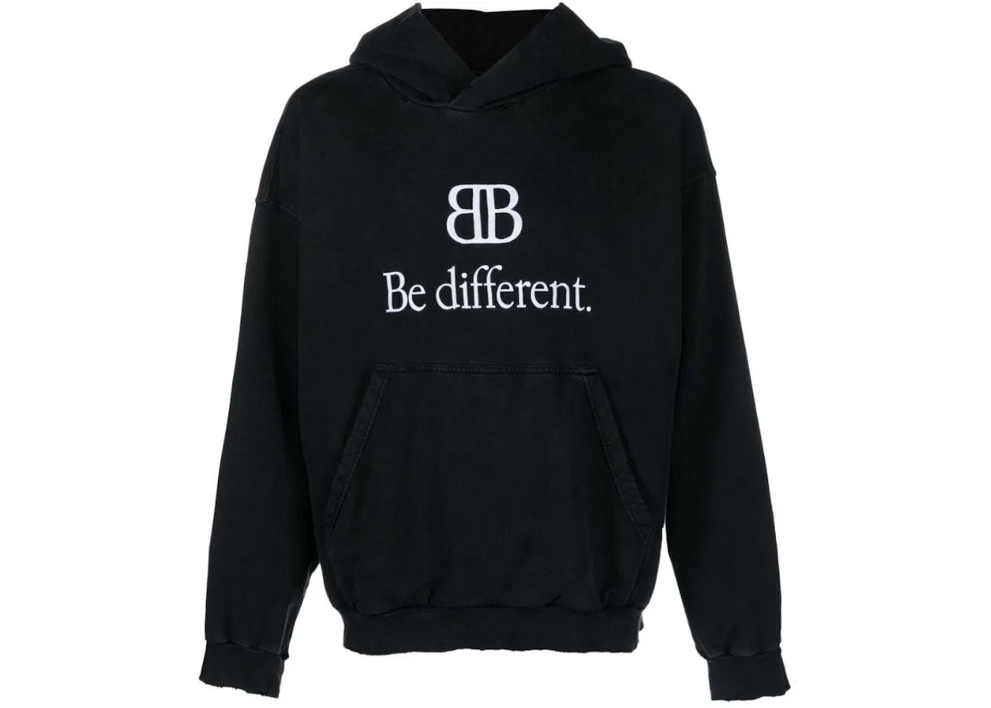 Мужской худи с принтом Balenciaga Be Different, Black