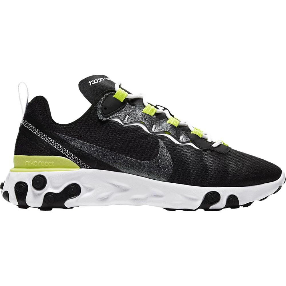 

Кроссовки Nike Wmns React Element 55 SE Black Lemon Venom, черный/белый/зеленый