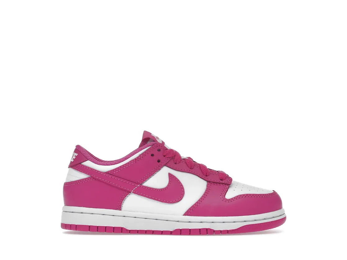 Детские кроссовки с принтом Nike Dunk Low Nike, White/Active Fuchsia