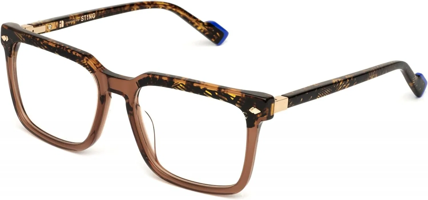 Мужские очки, Acetate, STING, 54/18/145, 06A6 Marroncino Trasparent Lucido
