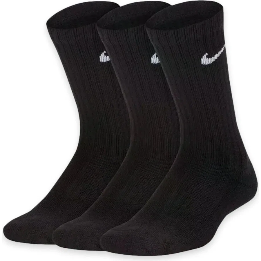 Комплект носков Nike Everyday Cushioned Crew Socks, 3 пары, Черный — фото 2