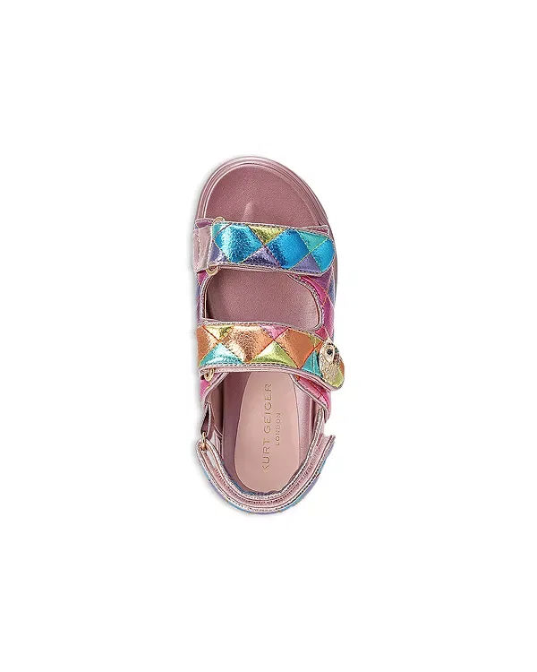 Детские сандалии для девочек с принтом Mini Orson Kurt Geiger London, Rainbow — фото 4