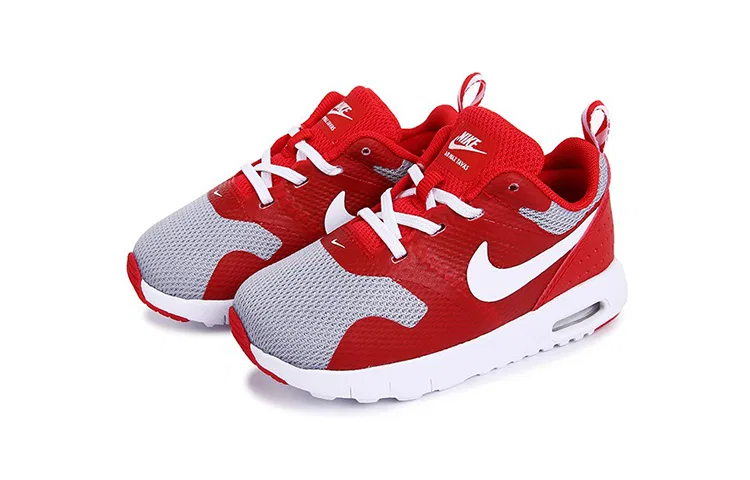 Детские кроссовки с шнуровкой Air Max 90 Nike, Gray Red — фото 4