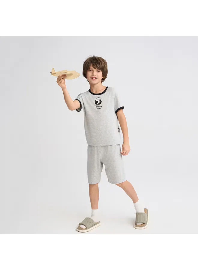 Комплект пижам с коротким рукавом Milk Skin Aimer Kids, нейтральный — фото 4