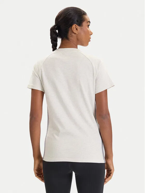 Футболка slim fit Holiday 3-Stripes Adidas, бежевый — фото 3