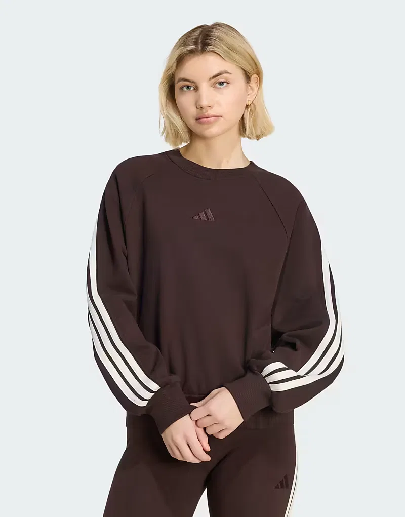 Толстовка Kit 3-Stripes Adidas Performance, Aurora Coffee Ivory