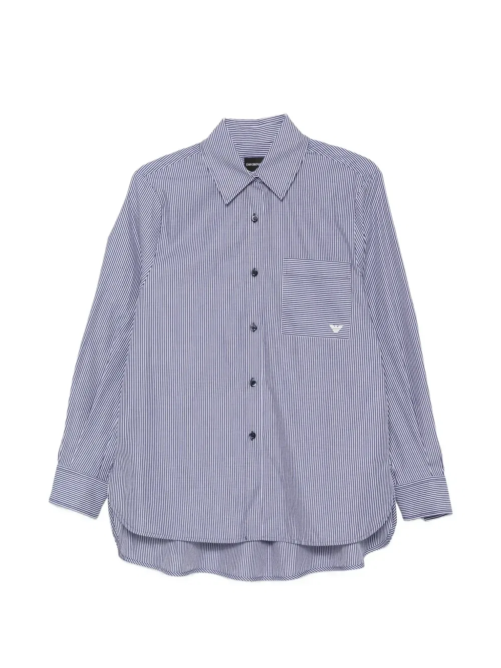 Полосатая рубашка EMPORIO ARMANI, синий