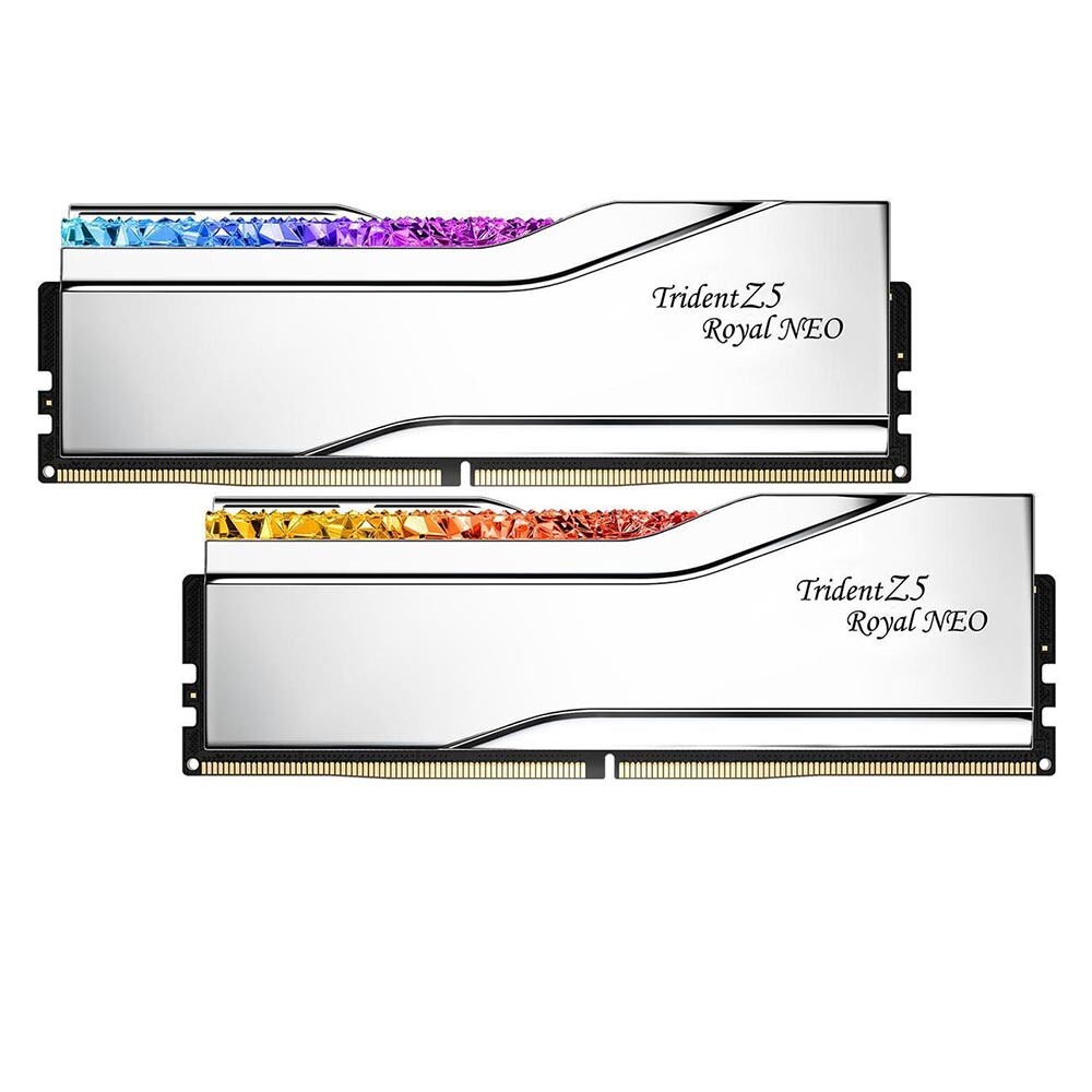 

Оперативная память G.Skill Trident Z5 Royal Neo, 32 Гб (2х16Гб), DDR5, 6000 МГц, F5-6000J2836G16GX2-TR5NS, серебристый