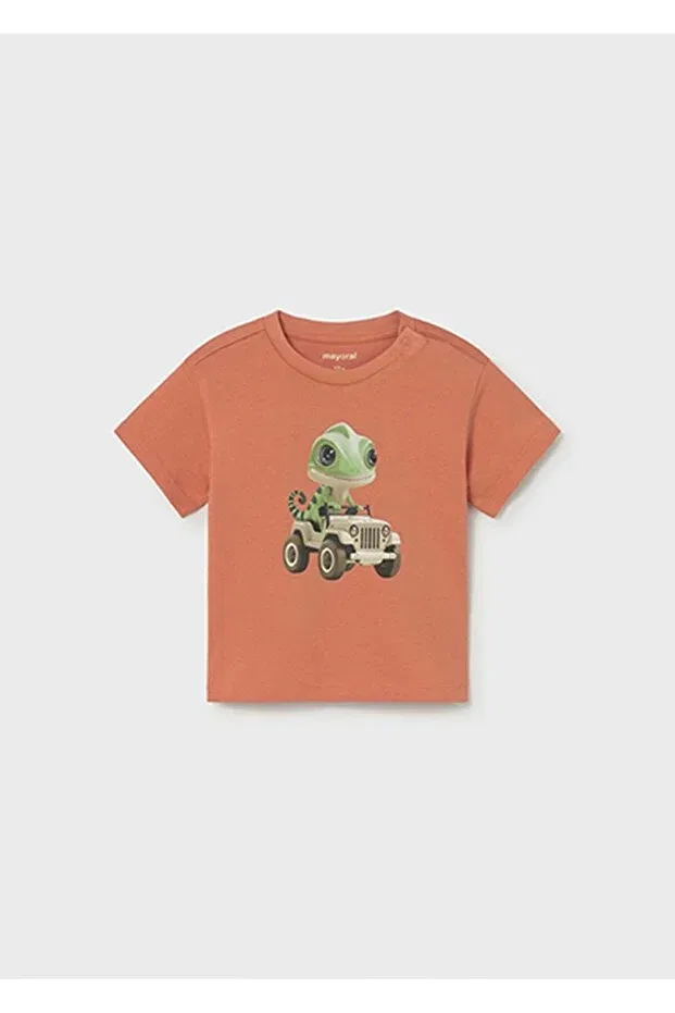 Детская футболка для мальчиков с принтом Summer baby boy printed t-shirt Mayoral, Orange