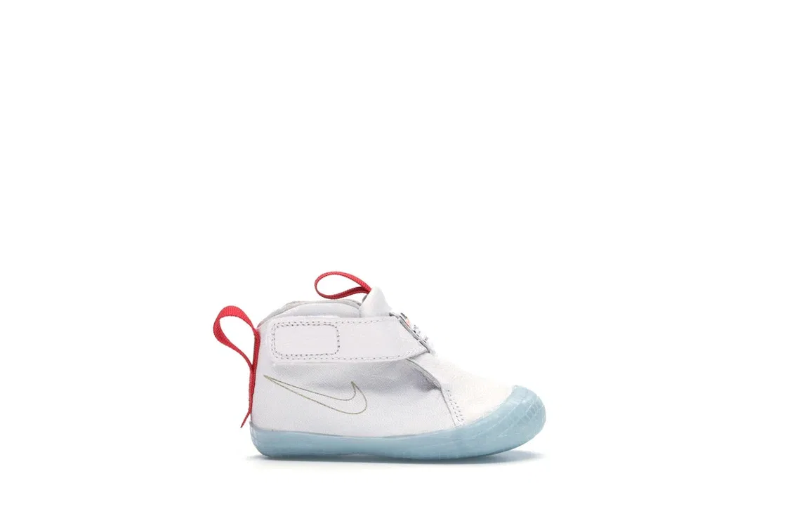 Детские кроссовки без шнуровки Nike Mars Yard Overshoe, White/White-Sport Red
