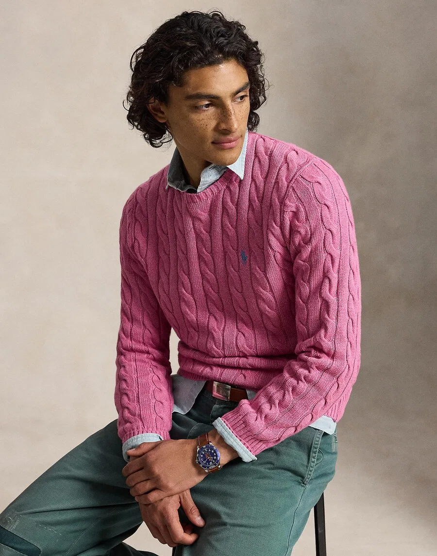 Свитер Polo Ralph Lauren Regular fit 'DRIVER' в розовом цвете — фото 4