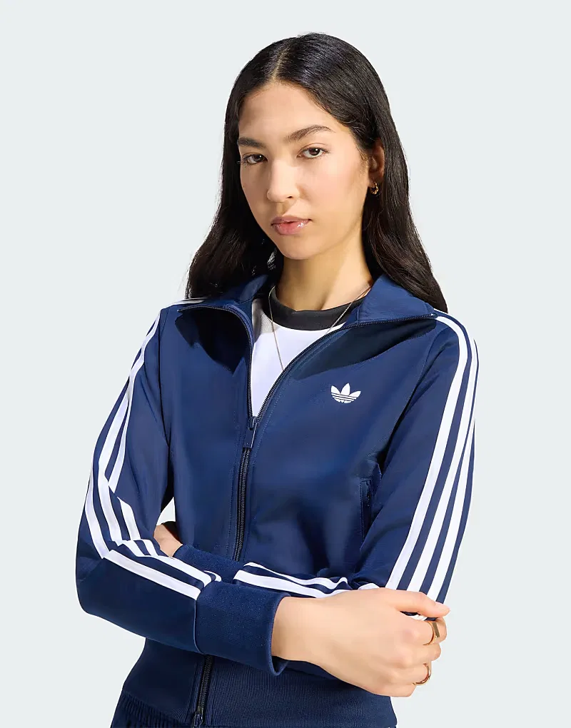 Классическая спортивная куртка Adidas Originals Firebird, ночной индиго/белый — фото 4