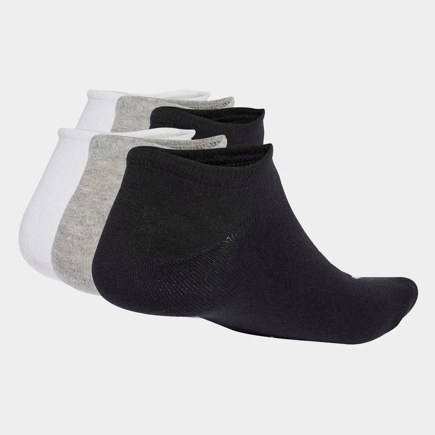 Мужские спортивные носки с низким вырезом Adidas Originals, White/Medium Grey Heather/Black — фото 2