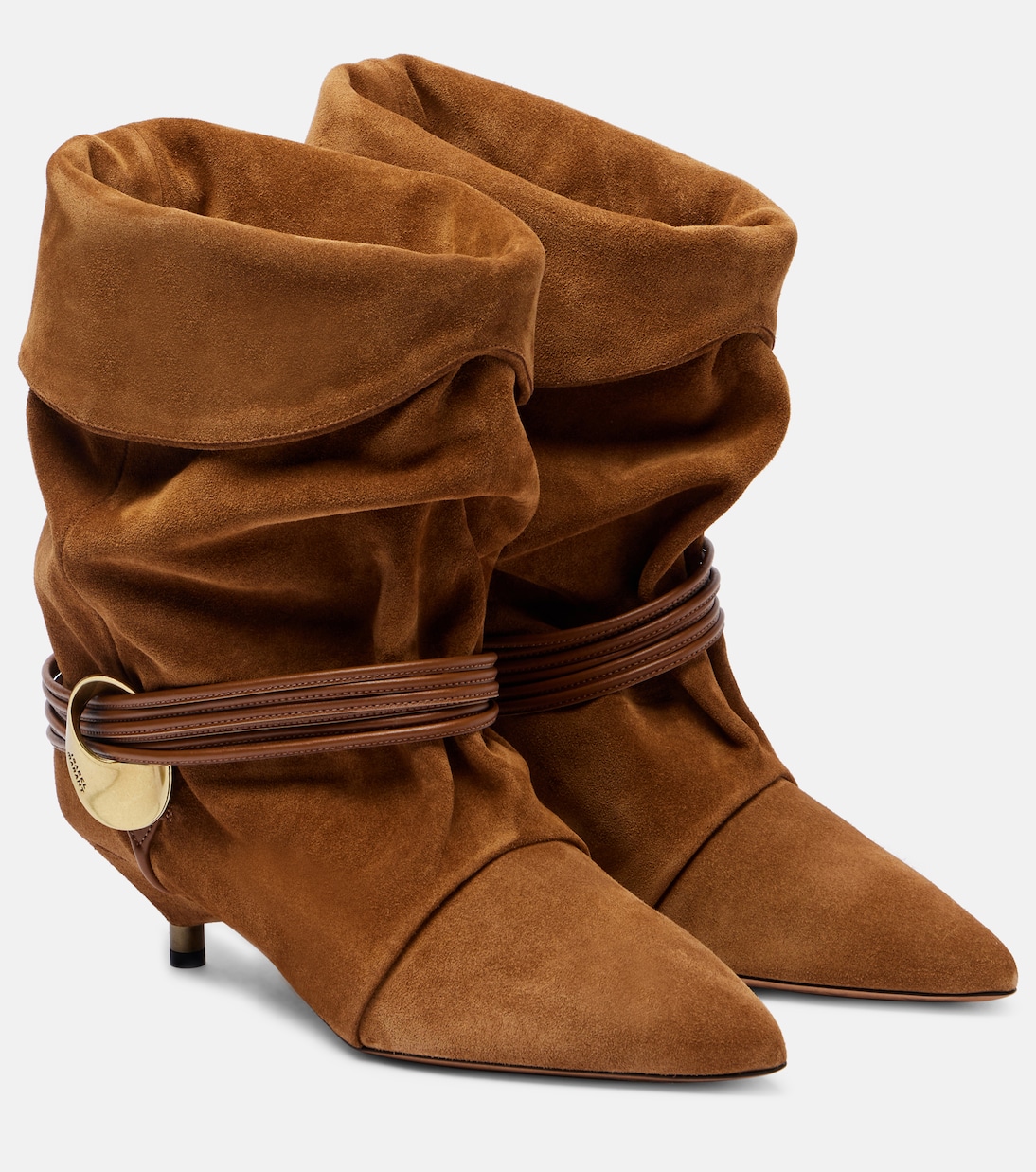 Замшевые ботильоны Edrika Isabel Marant, Cognac
