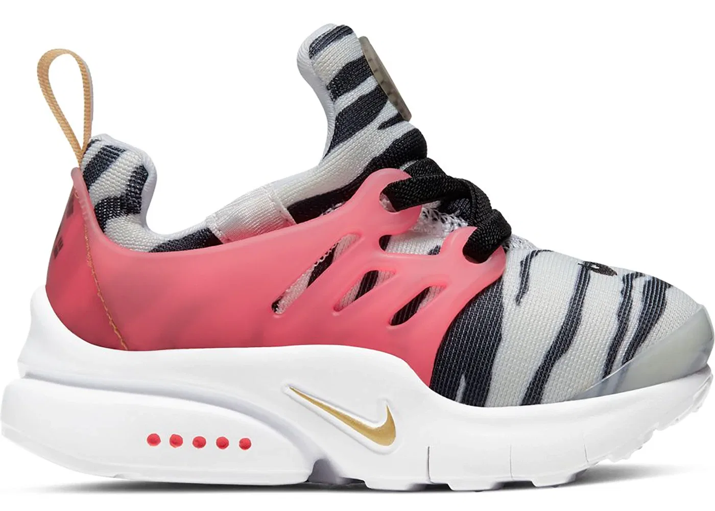 Детские кроссовки Lifestyle Nike Air Presto, White/Black-Red Orbit-Metallic Gold