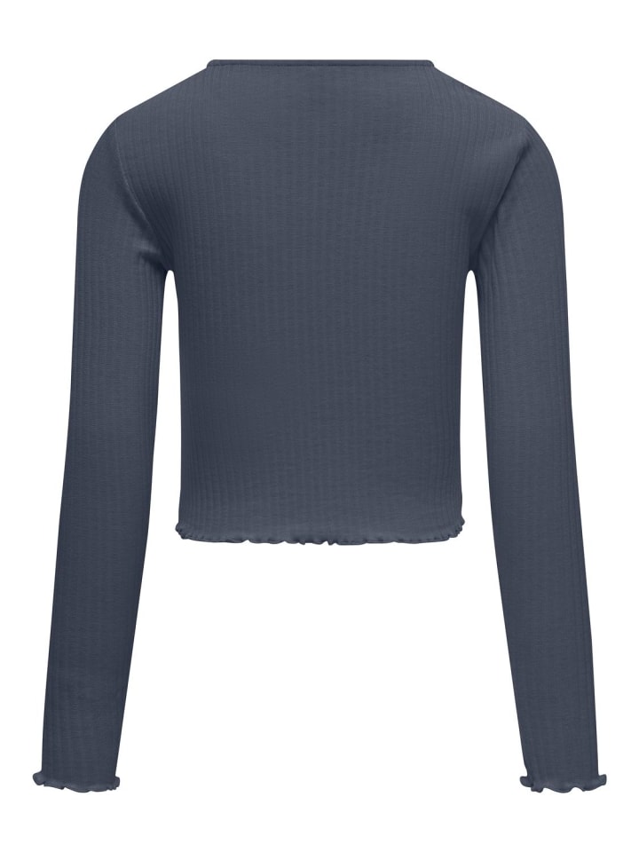 KIDS ONLY Футболка с длинными рукавами KOGNELLA L/S O-NECK TOP в градиентном синем цвете — фото 2