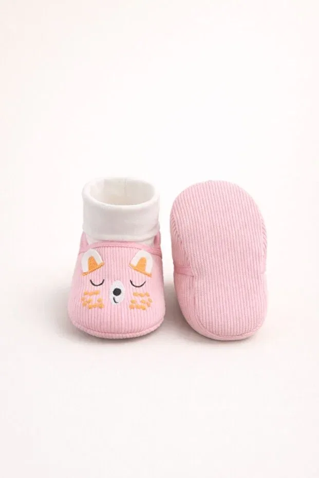 Детские тапочки-носочки для новорожденных с принтом Numix Baby Kids, Pink — фото 3