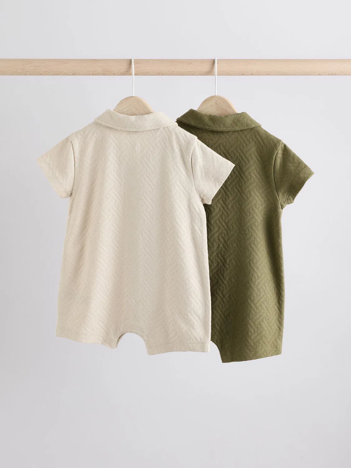 Комбинезон текстурированный 2 шт, Neutral/Khaki Next — фото 2