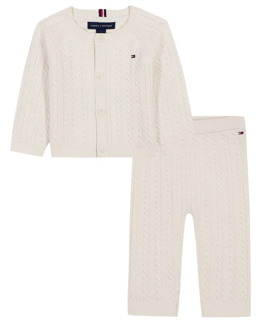 Комплект из 2 предметов: кардиган и брюки Tommy Hilfiger, Cream