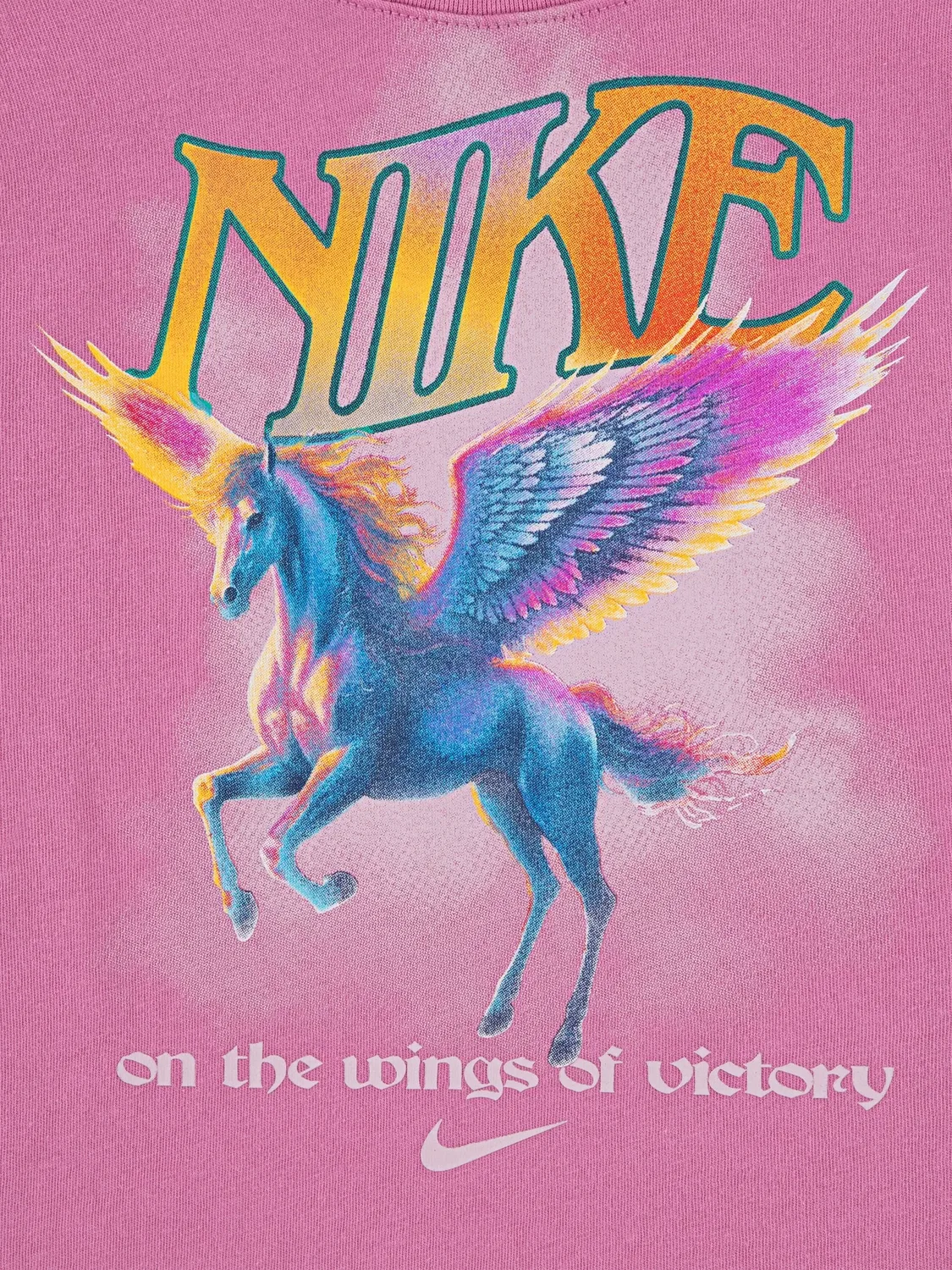 Футболка с графичным принтом Pegasus Nike Kids, розовый — фото 4