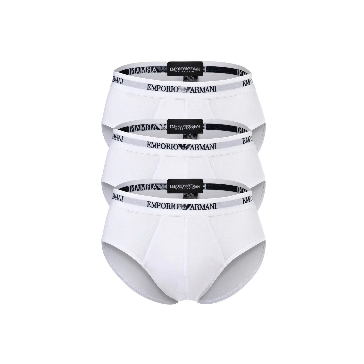 Мужские трусы-слипы с логотипом Emporio Armani, White