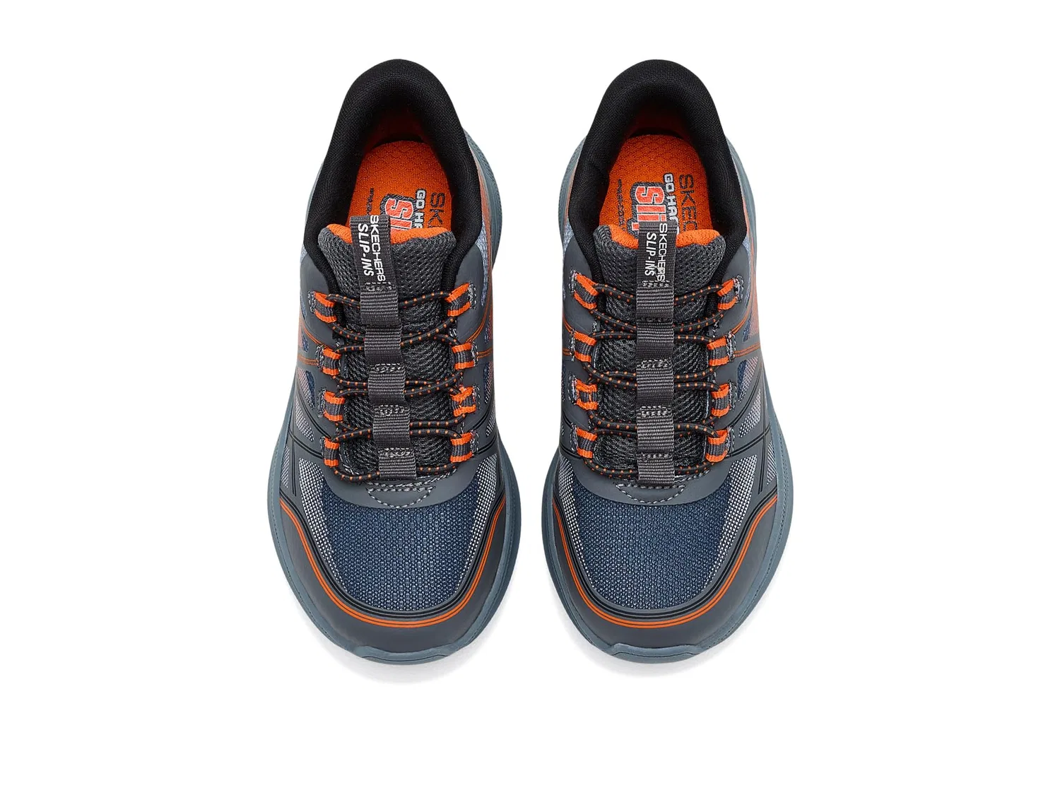 Кроссовки Hands Free Slip-Ins-Microspec Velocity 404220L (для маленьких и больших детей) Skechers Kids, Charcoal/Orange — фото 3