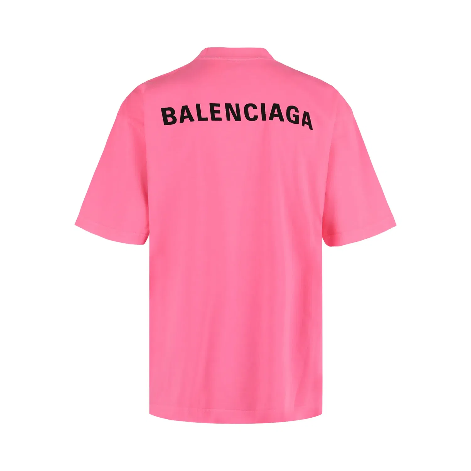 Футболка Balenciaga с вышитым логотипом, потертая, розовый — фото 2